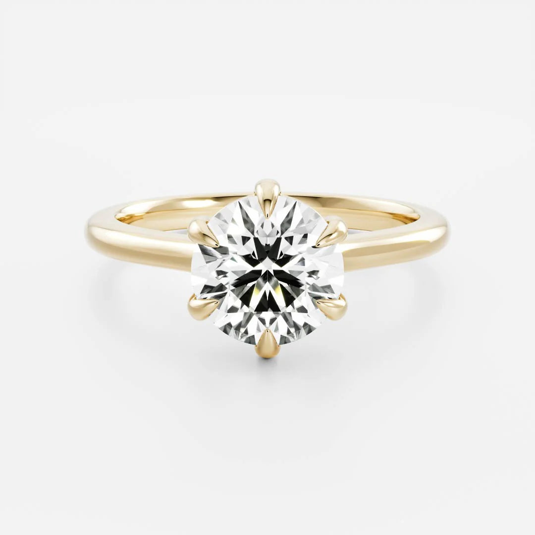 4.00ct Solitaire Diamond Engagement Ring in 18ct Yellow Gold