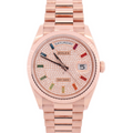 Rolex Day-Date 36mm Pave Dial Watch Ref# 128235