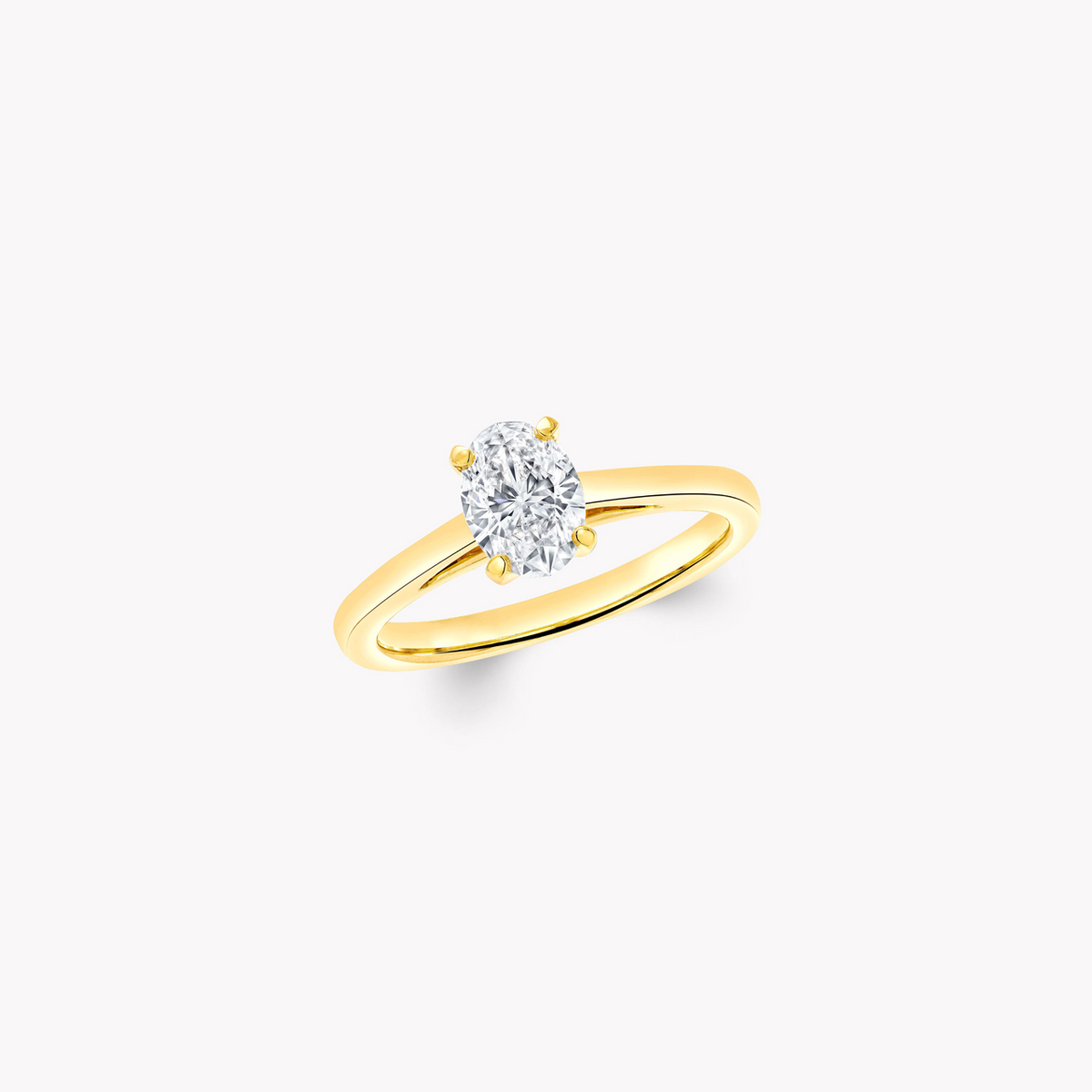2.00 Carat TW Oval Solitaire Ring in 18kt White Gold with Hidden Halo