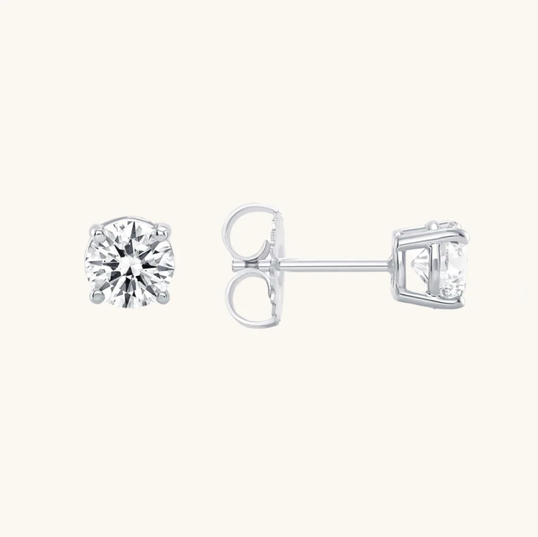 Classic Diamond Stud Earrings