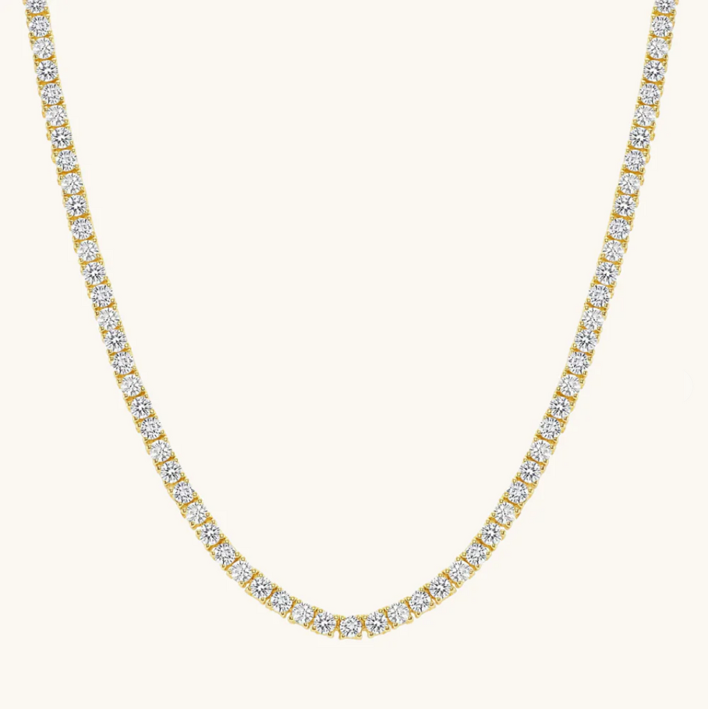 Natural Diamond Tennis Necklace