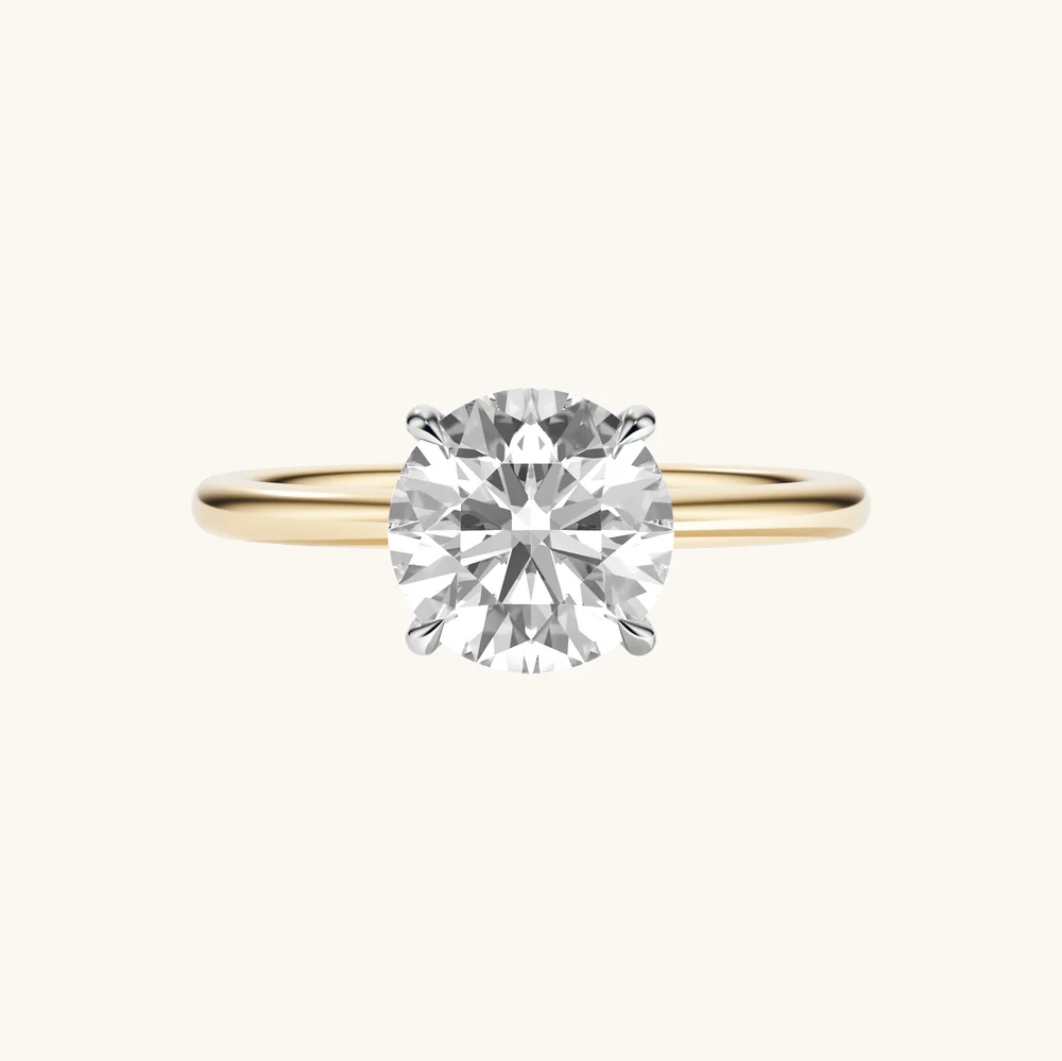Certified Solitaire Engagement Ring with a 2 Carat TW Diamond in 14kt Yellow Gold