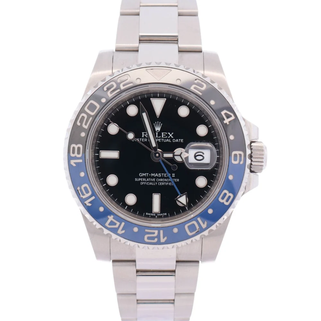 Rolex GMT-Master II "Batman" 40mm Black Dial Watch Ref# 116710BLNR