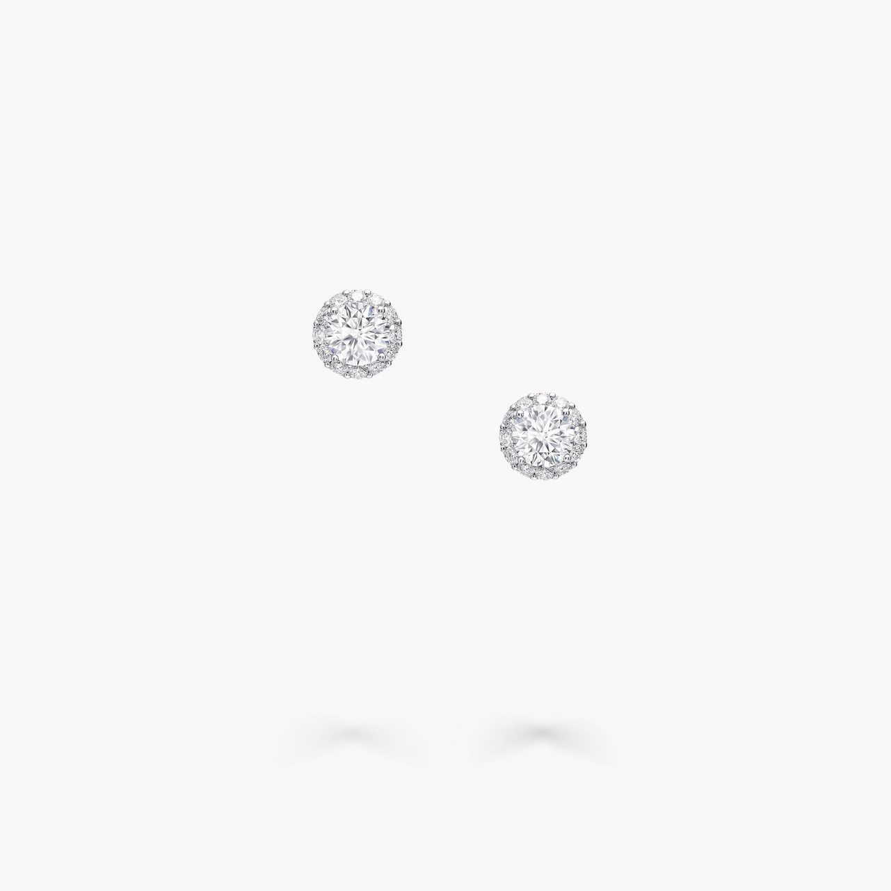 Halo Round Diamond Stud Earrings