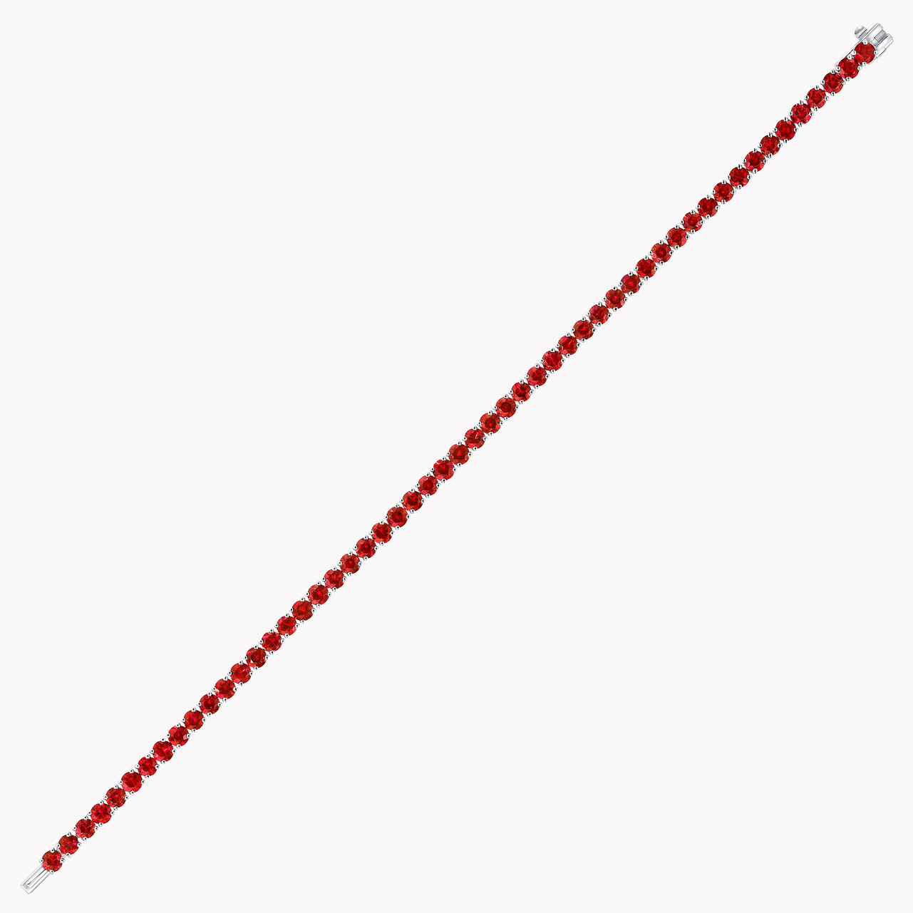 Round Ruby Tennis Bracelet