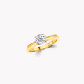 Certified Solitaire Engagement Ring with a 2 Carat TW Diamond in 18kt Yellow Gold