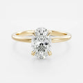 3.0ct LAB-Grown Oval Solitaire Engagement Ring