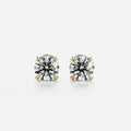 Solitaire LAB Grown Diamond Earrings In 18ct Gold