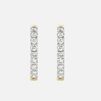 Diamond Hoop Earrings in 18ct Yellow Gold
