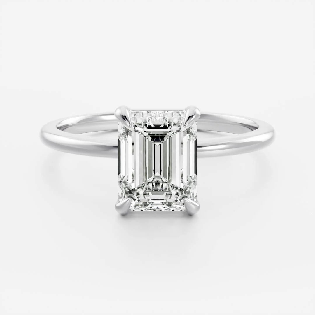3.00ct Emerald Solitaire Engagement Ring